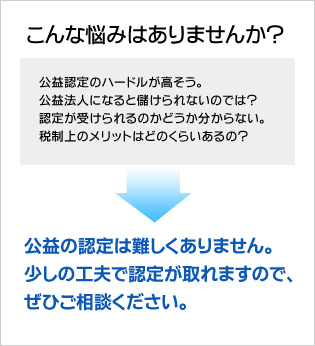 公益の認定は難しくありません。